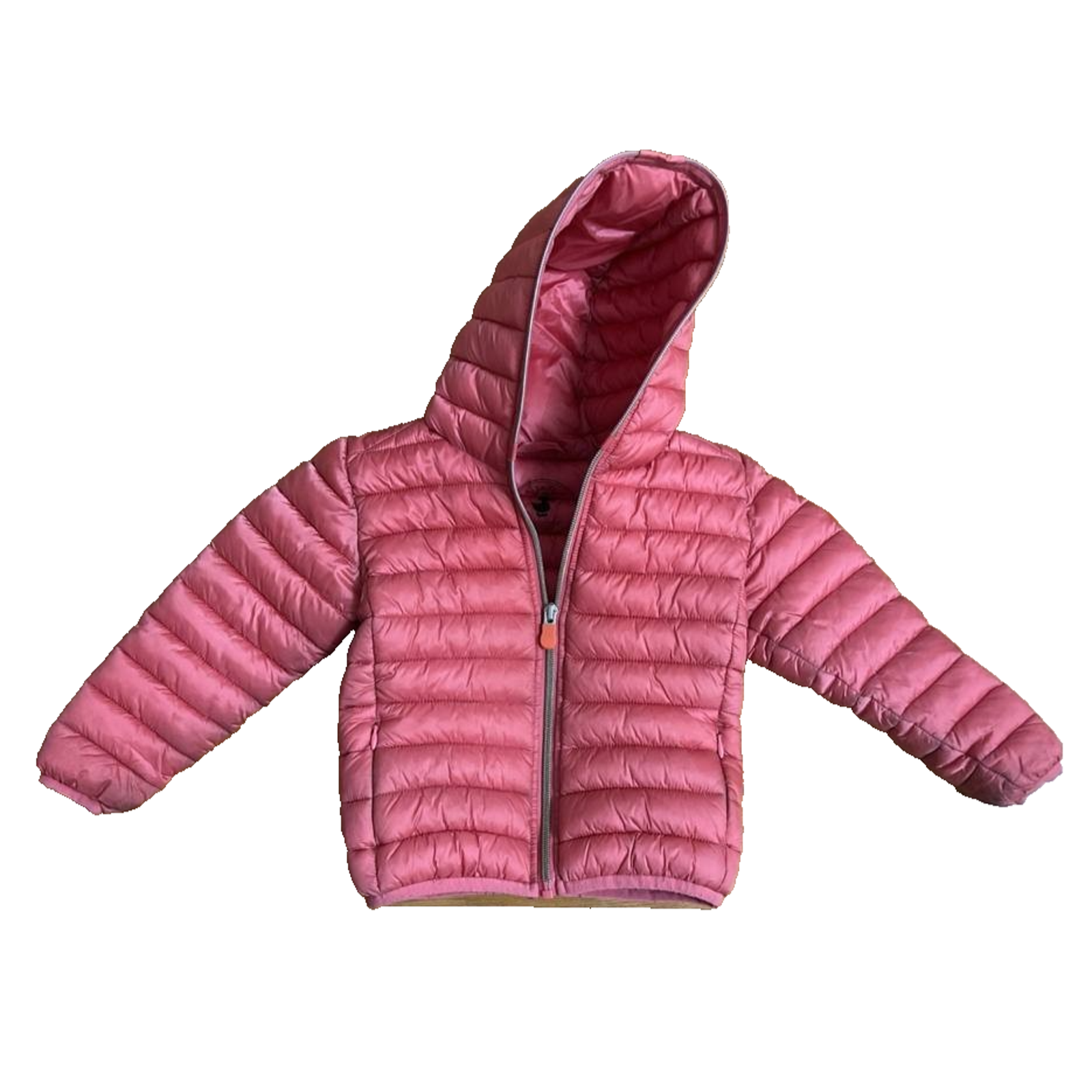 Save The Duck Kids Shiny Hooded Puffer Jacket 2t Pink A001900